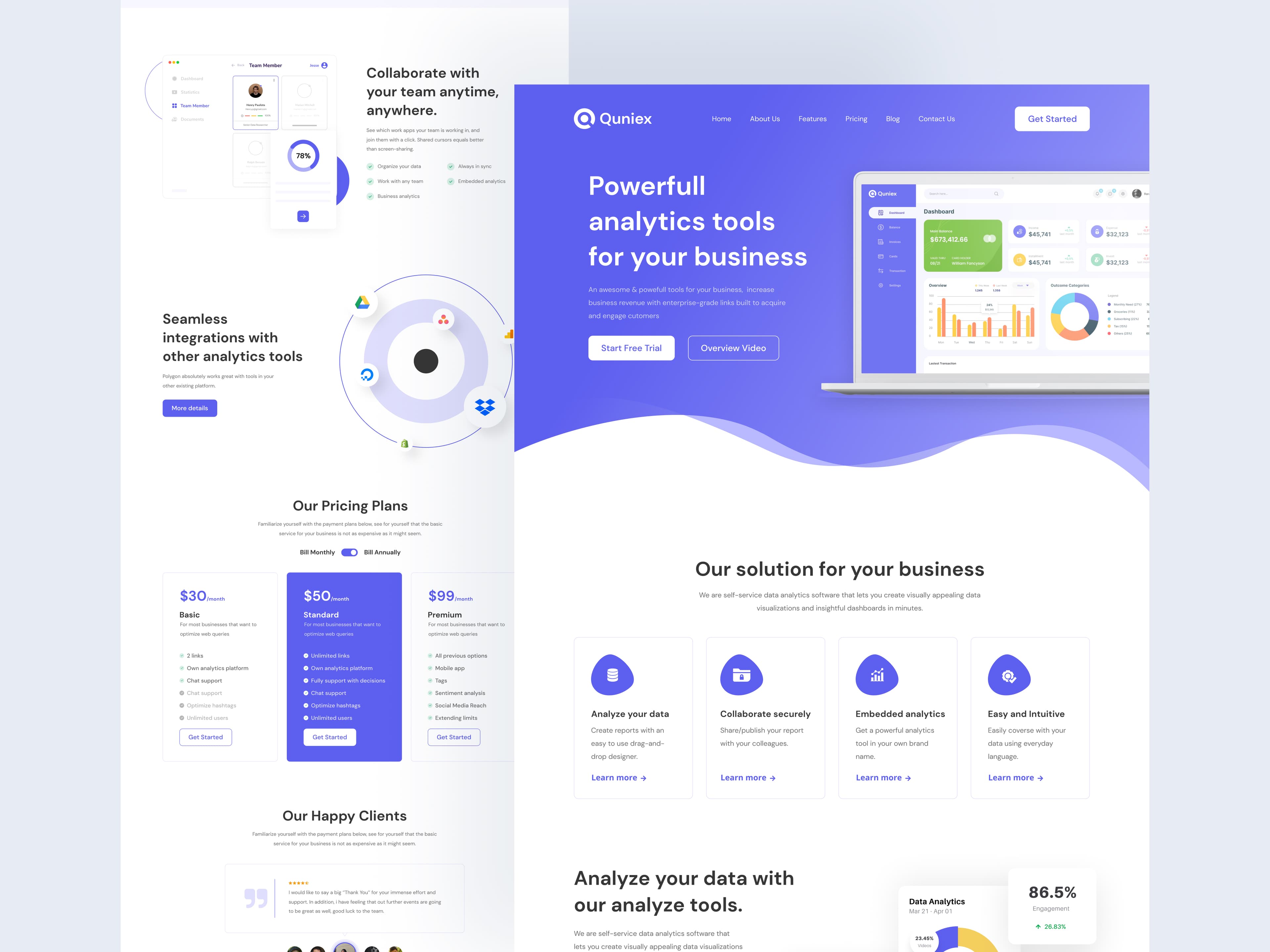 Business Analytics Website Design