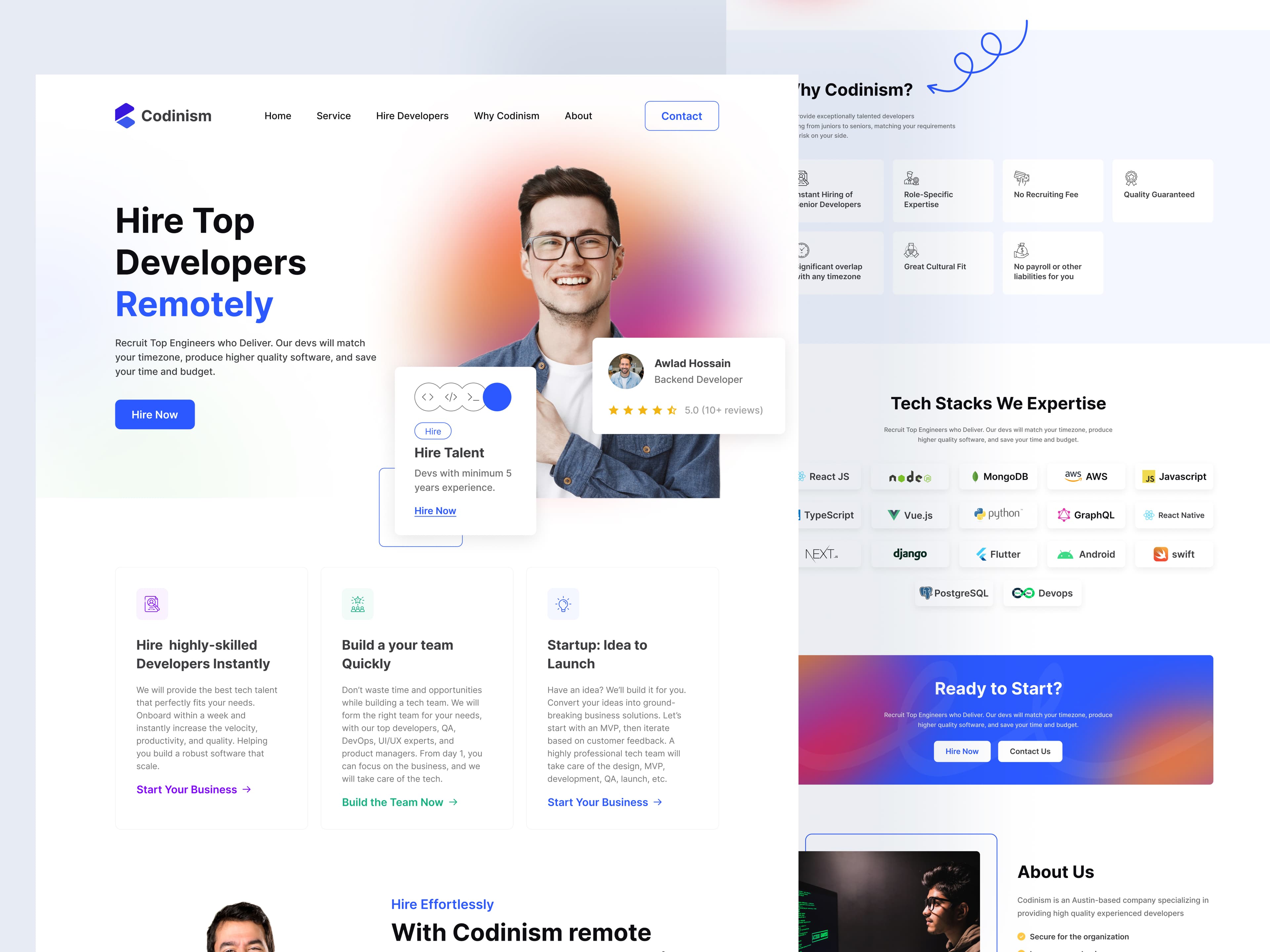 Codinism Software Website Design