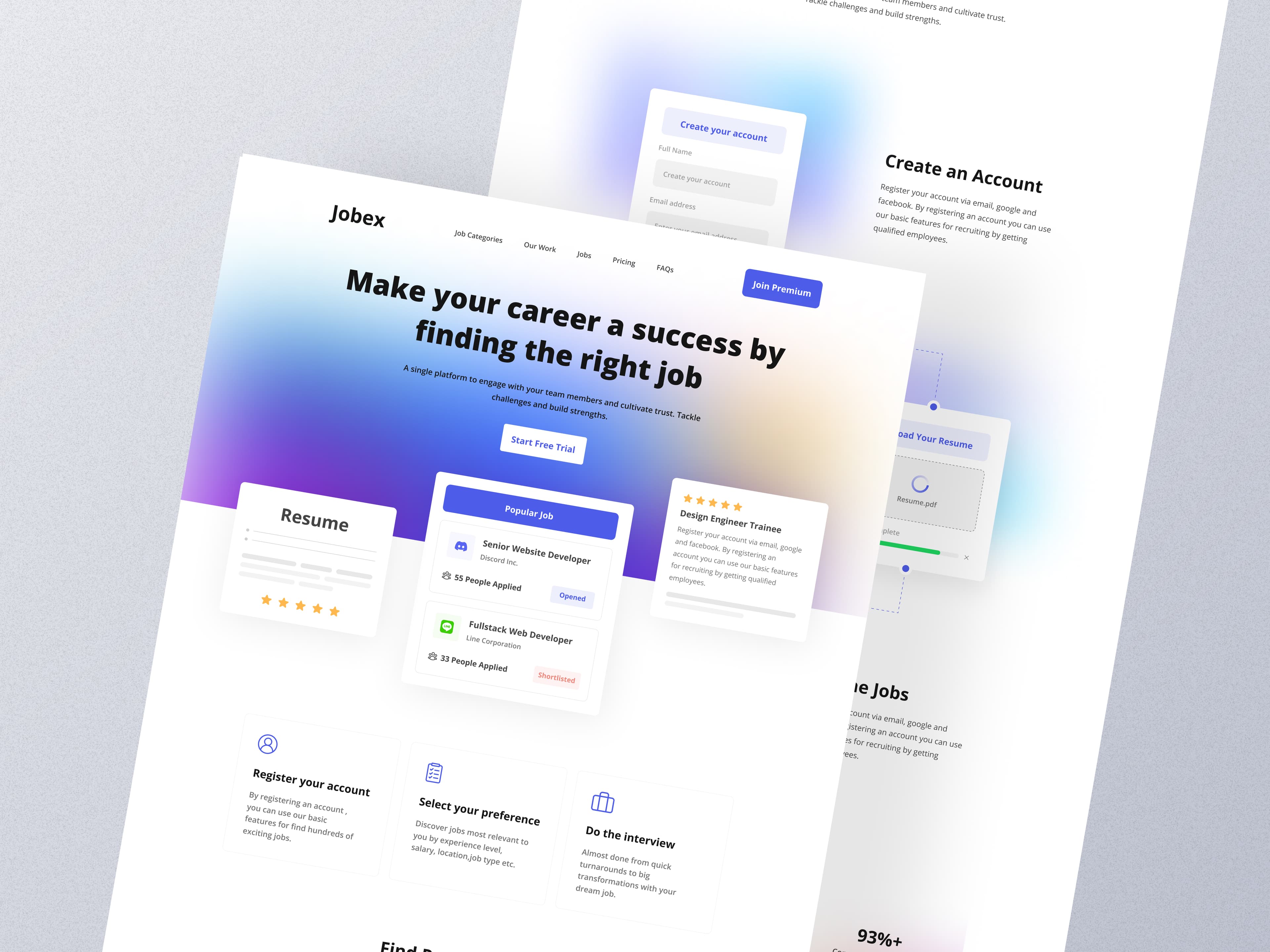 Job Platform Website Design