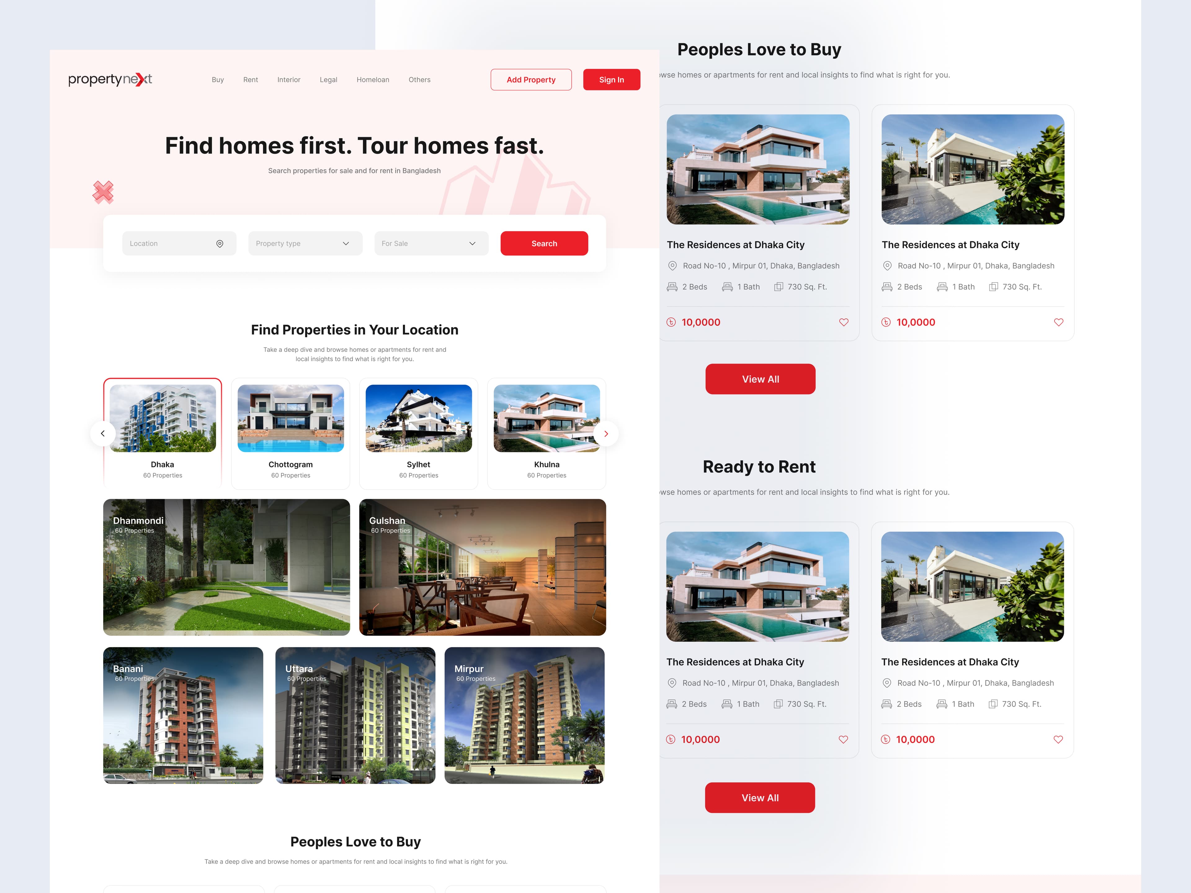PropertyNext Website Design