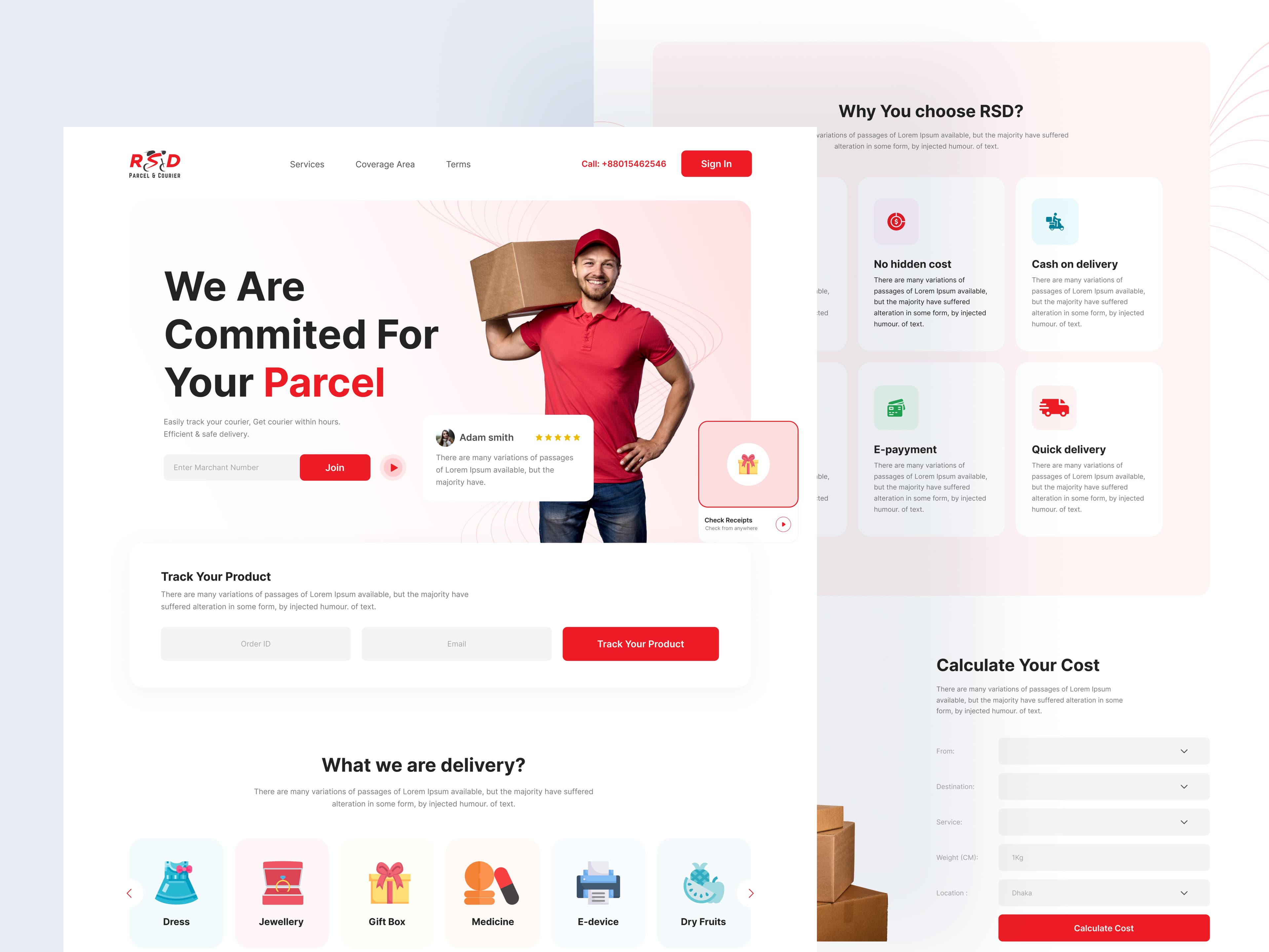RSD Courier Website Design