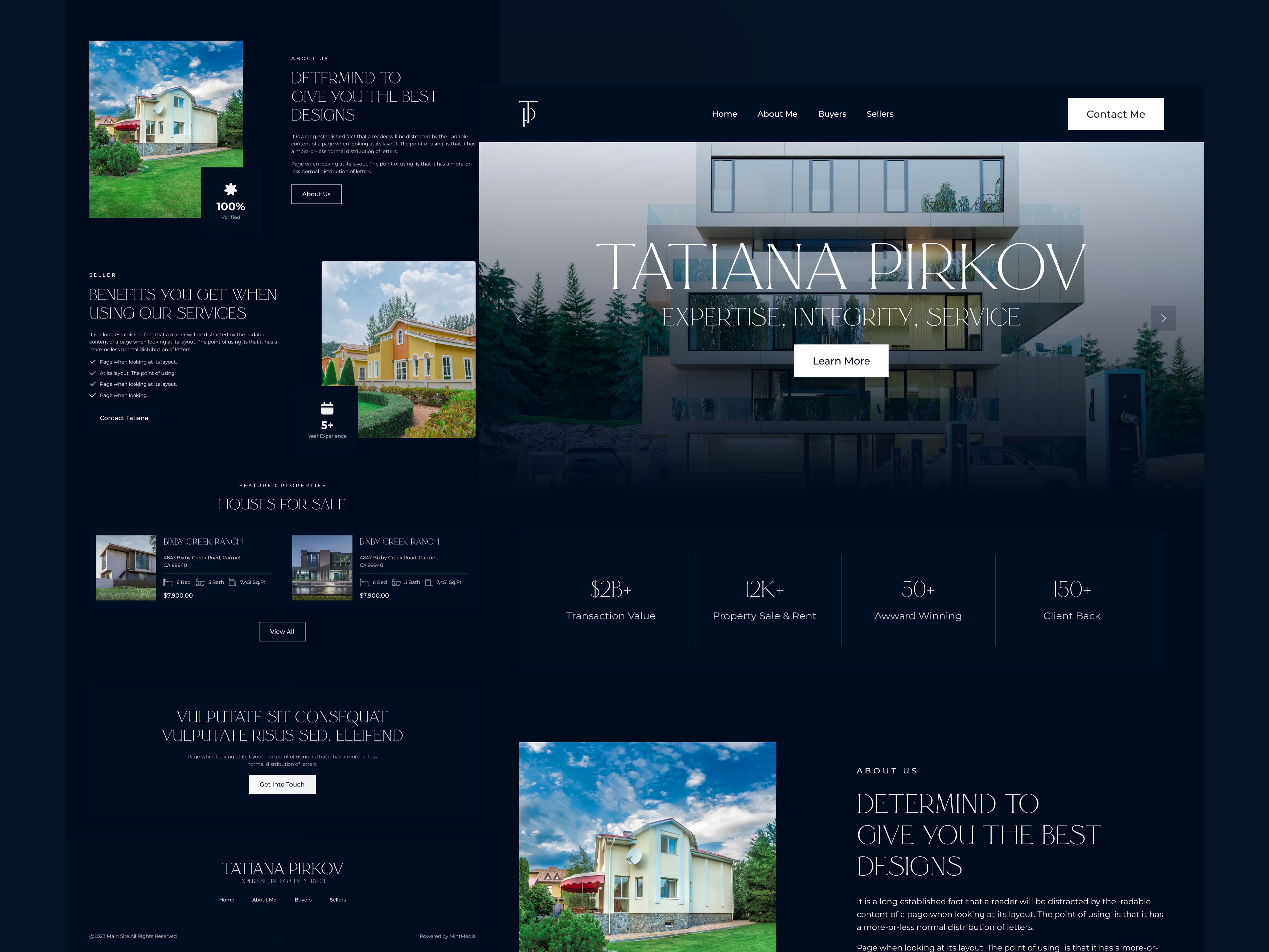 Tatiana Real Estate Website Design